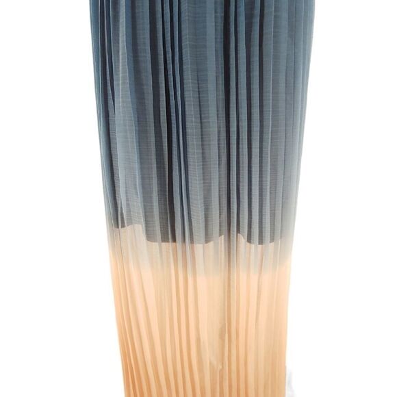 Ombre pleated maxi skirt in delicious blue peach medium - Picture 2 of 6